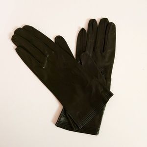 Genuine Leather Lightweight Women's Gloves - Black